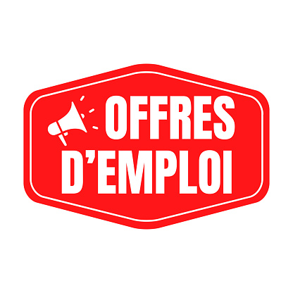 Job offers symbol icon called offres dmploi in French language