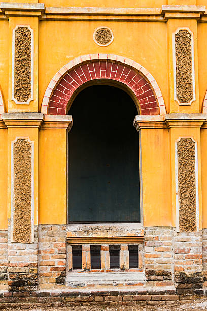 Colonial old building at Nakhon Panom, Thailand. stock photo