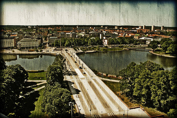 town from above - eskilstuna bildbanksfoton och bilder