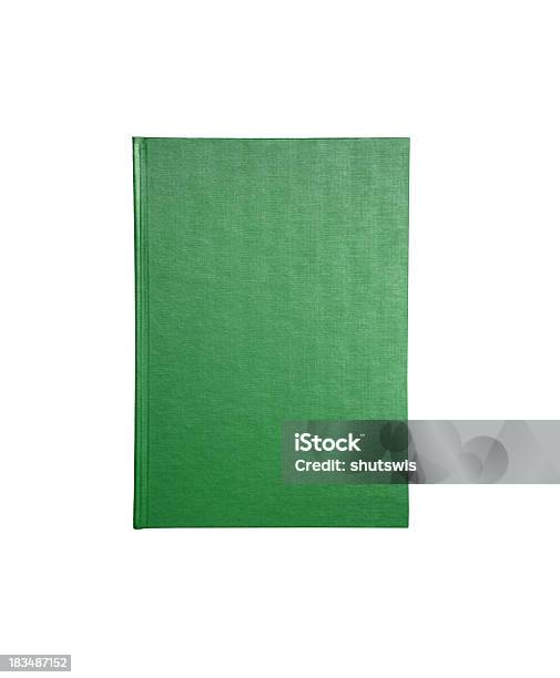 Vertical Libro Verde Aislado En Blanco Foto de stock y más banco de imágenes de Aislado - Aislado, Cuaderno de ejercicios, Diario