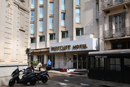 Mercure brand hotel in Avignon town, France. Mercure hotels are owned and run by Accor.