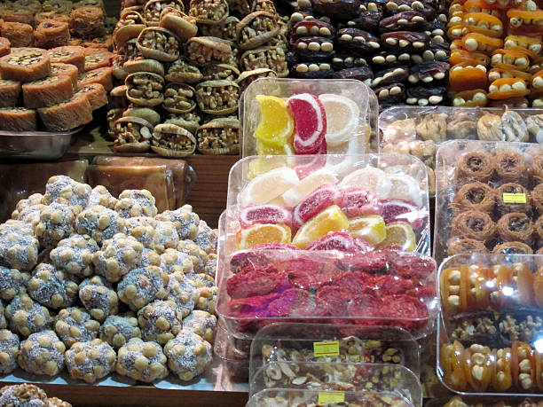 istock Candied & Dried Fruit, Spice, Bazaar, Istanbul, Turkey 183487829