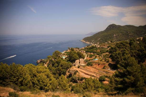 coast of majorca with a small village