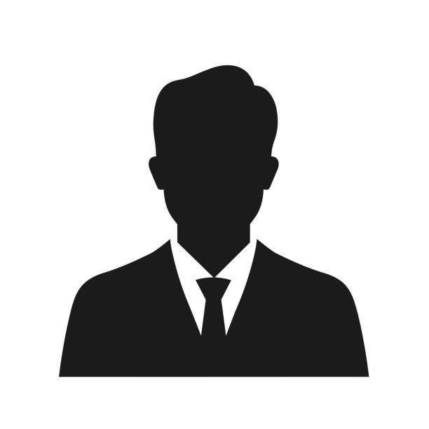 istock Man Facial Expressions with Insecure mood, simple flat black and white icon Silhouette, Mood face Icon Flat. 1834886400