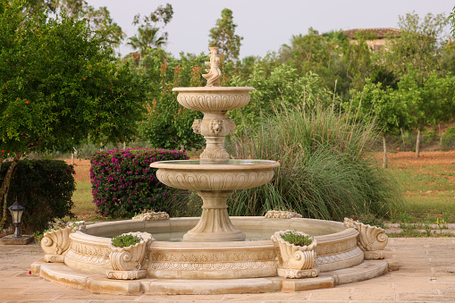 outdoor fountain on a luxury property