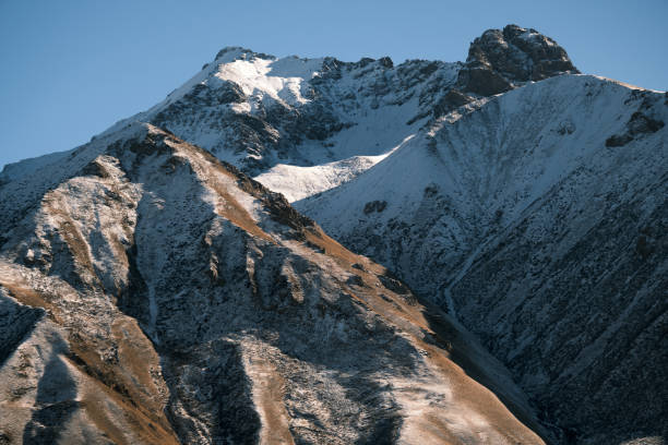 istock Close-up view of mountain peak in winter 1834897904
