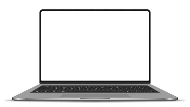 istock Laptop with transparent screen. Laptop mockup. Stock royalty free 1834900117