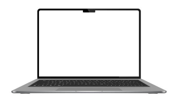 istock Laptop with transparent screen. Laptop mockup. Stock royalty free 1834900146