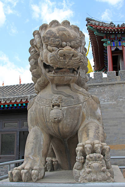 istock Stone lion, ancient Chinese traditional arts and crafts 183491114