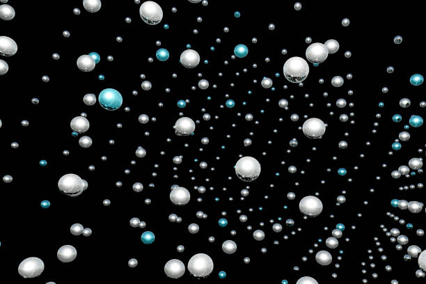 istock Network of blue and white metallic spheres.. 1834930489