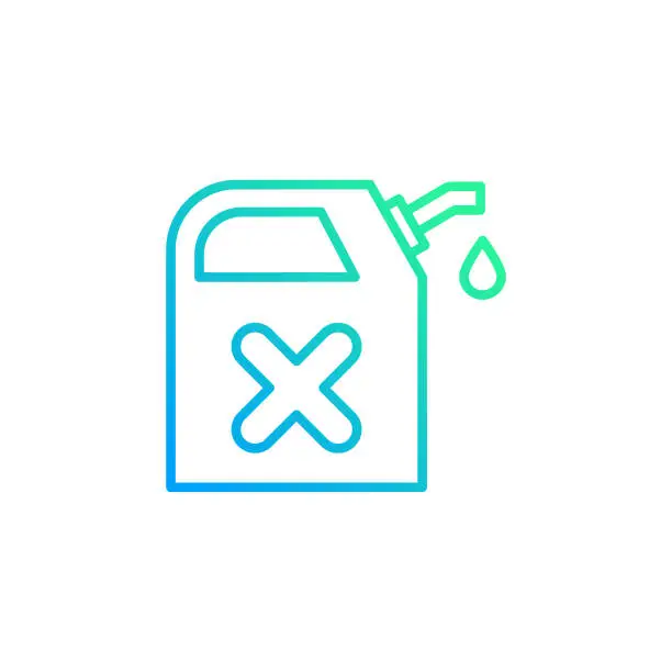 Vector illustration of Canister Jerrycan Gradient Line Icon. The Icon is suitable for web design, mobile apps, UI, UX, and GUI design.