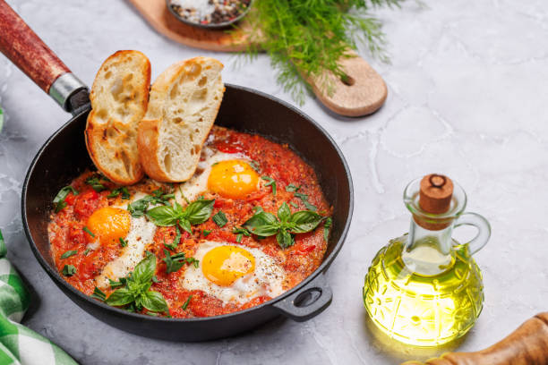 istock Delicious shakshuka breakfast in a pan 1834966490