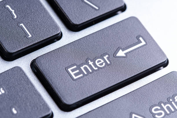 istock Black Enter key on a gray keyboard 1834969638