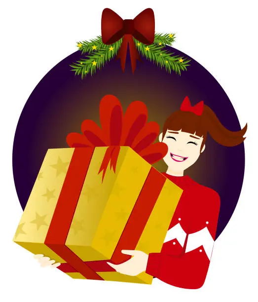 Vector illustration of great Christmas gift