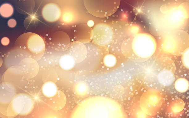 istock Abstract gold christmas bokeh lights and shiny sparkling background design 1834993833