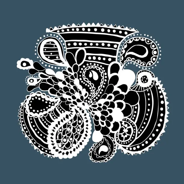 Vector illustration of black&white pattern