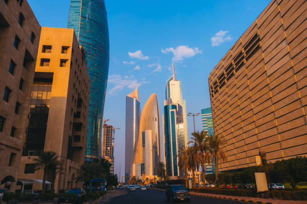 istock Beautiful modern architecture on a sunny day in Kuwait City 1835008493