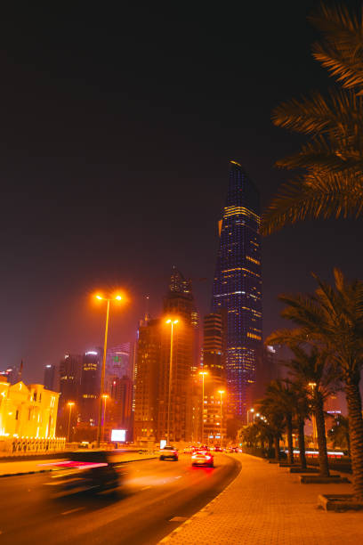 istock Modern architecture and skyscrapers at night in Kuwait City 1835009054
