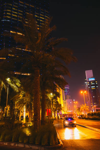istock Modern architecture and skyscrapers at night in Kuwait City 1835010106