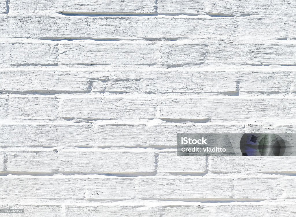Bianco muro di mattoni texture - Foto stock royalty-free di Architettura
