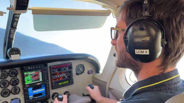 A skilled pilot navigating a single-engine plane