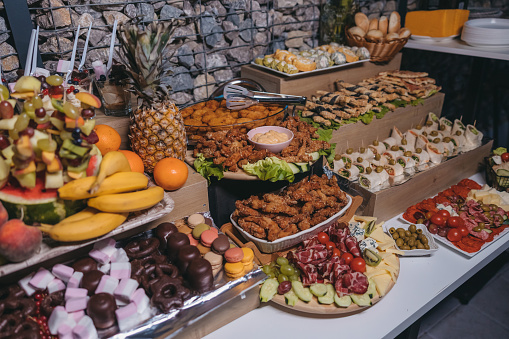 Party food on the table. Catering concept.
