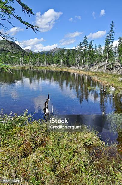 Paesaggio Con Lago E Delle Montagne Lungo Le Sponde - Fotografie stock e altre immagini di Acqua