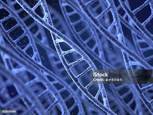 Foto de Estrutura De Dna e mais fotos de stock de Ampliação - Ampliação, Azul, Biologia