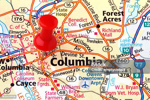 Columbia Su Una Mappa - Fotografie stock e altre immagini di Autostrada - Autostrada, Autostrada a corsie multiple, Autostrada interstatale americana