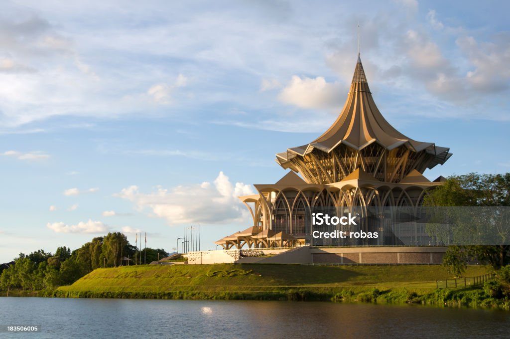 Government building at sunset in Kuching "Government building at sunset in Kuching. Borneo, Malaysia.More images of same photographer in lightbox:" Kuching Stock Photo