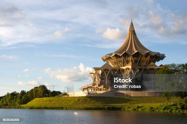 Government Building At Sunset In Kuching Stock Photo - Download Image Now - Kuching, Sarawak State, Famous Place