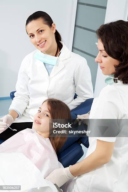 Girl Visiting A Dentist Stock Photo - Download Image Now - Above, Adult, Assistance