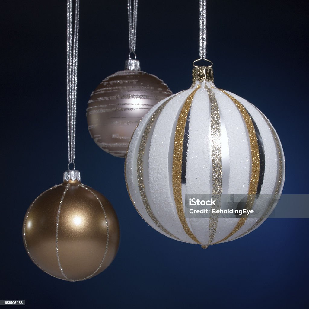 Bolas para árvore de Natal - Royalty-free Azul Foto de stock
