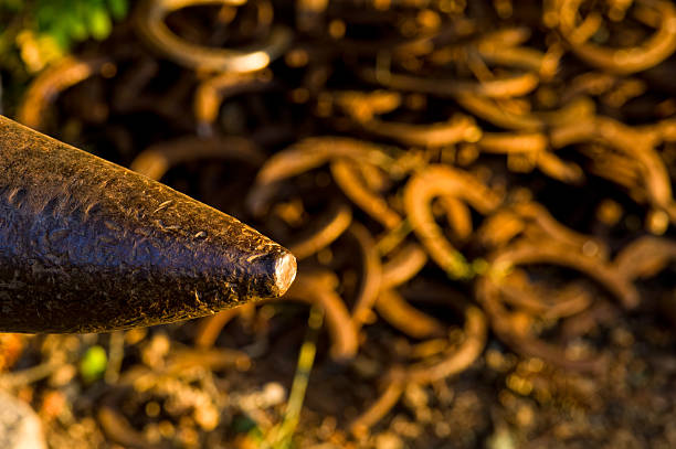 istock Old Horseshoes and Anvil 183506537