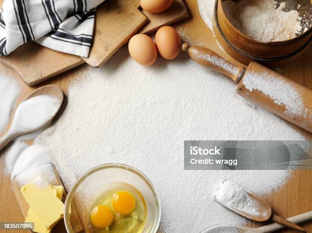 Backen Mit Textfreiraum Stockfoto und mehr Bilder von Mehl - Mehl, Alt, Altertümlich