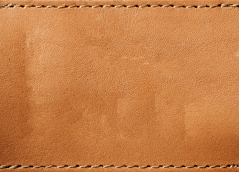 Leather blank jeans label.