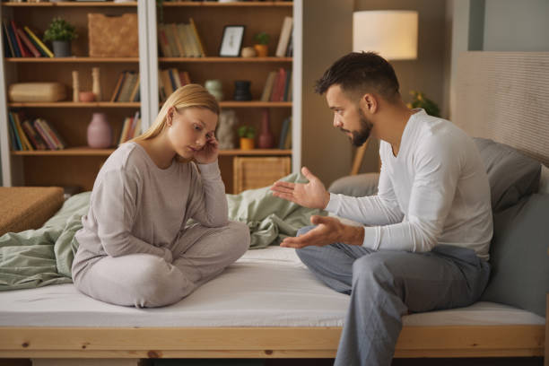 istock Unhappy couple having crisis and difficulties in relationship 1835074775