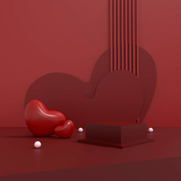 istock Happy Valentine's Day Background 3D Illustration 1835100740