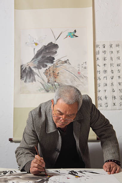 istock Artist painting in his studio 183510138