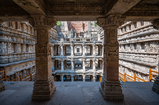 patan, india. 20th october, 2023: views of rani ki vav stepwells, the most famous baori in the country