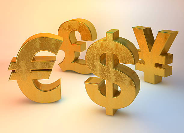 金通貨ファミリ - european union currency euro symbol symbol currency ストックフォトと画像