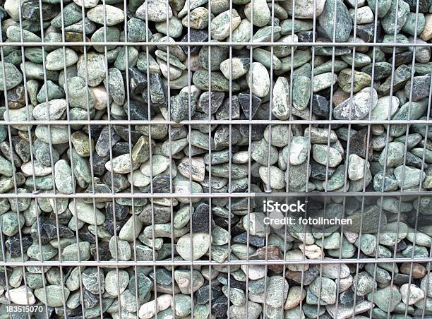 Stein Hintergrundgabionen Stockfoto und mehr Bilder von Baugewerbe - Baugewerbe, Baumaterial, Bildhintergrund