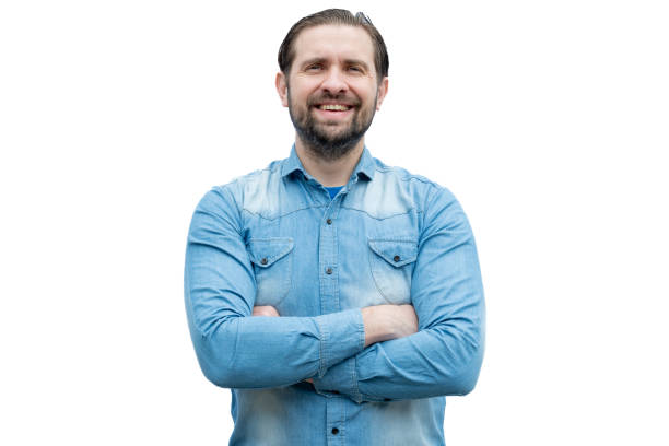 istock Caucasian man dressed casually with arms crossed. 1835152947