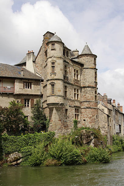 istock Ancient buildings in Espalion, France. 183516302