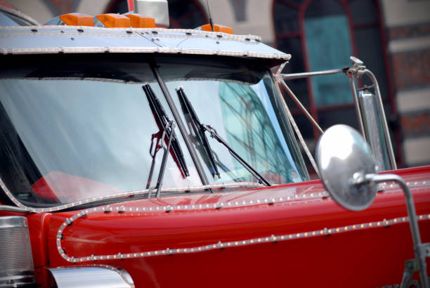 istock Christmas red truck 183517338