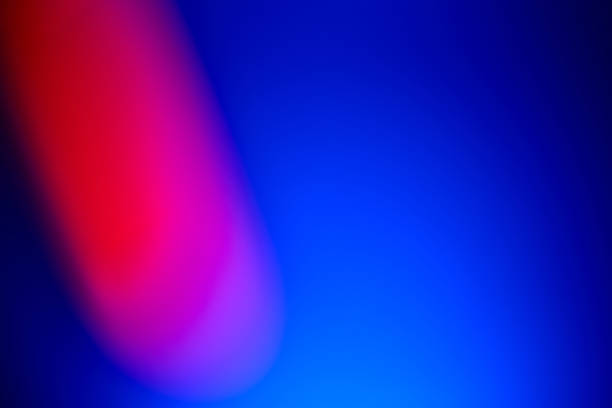 istock Abstract defocused lens red light leak on blue background 1835176327