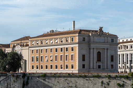Buildings near the riverbank in Rome