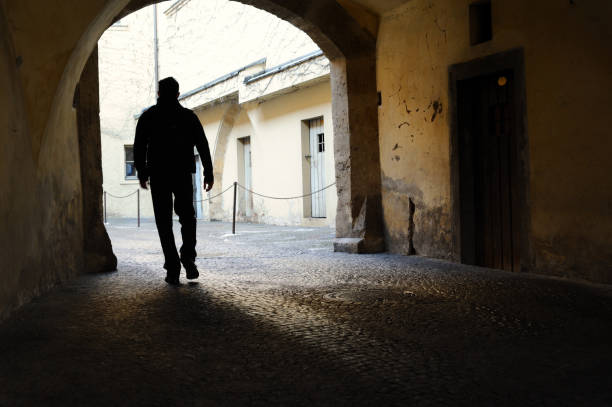istock Man walking in old street 183518330