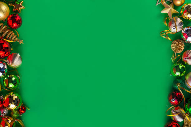 istock Bright green Christmas New Year background 1835200842