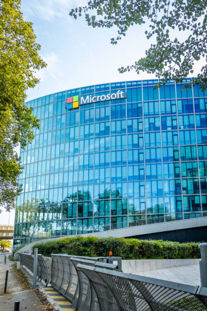 Microsoft France headquarters building in Issy les Moulineaux near Paris, France Issy-les-Moulineaux, France - September 09, 2023 : Microsoft France headquarters building in Issy les Moulineaux near Paris, France bill gates stock pictures, royalty-free photos & images